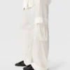 Satin Paneled Slouchy Cargo Pants Satin Paneled Slouchy Cargo Pants
