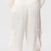 Satin Paneled Slouchy Cargo Pants Satin Paneled Slouchy Cargo Pants
