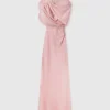 Satin Wrapped Short-Sleeve Maxi Dress Satin Wrapped Short-Sleeve Maxi Dress