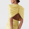 Satin Wrapped Short-Sleeve Maxi Dress Satin Wrapped Short-Sleeve Maxi Dress