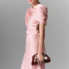 Satin Wrapped Short-Sleeve Maxi Dress Satin Wrapped Short-Sleeve Maxi Dress