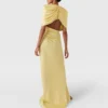 Satin Wrapped Short-Sleeve Maxi Dress Satin Wrapped Short-Sleeve Maxi Dress