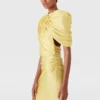 Satin Wrapped Short-Sleeve Maxi Dress Satin Wrapped Short-Sleeve Maxi Dress