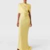Satin Wrapped Short-Sleeve Maxi Dress Satin Wrapped Short-Sleeve Maxi Dress