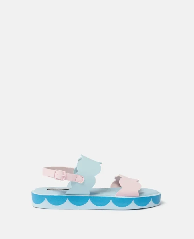 Scalloped Ankle-Buckle Sandals Scalloped Ankle-Buckle Sandals