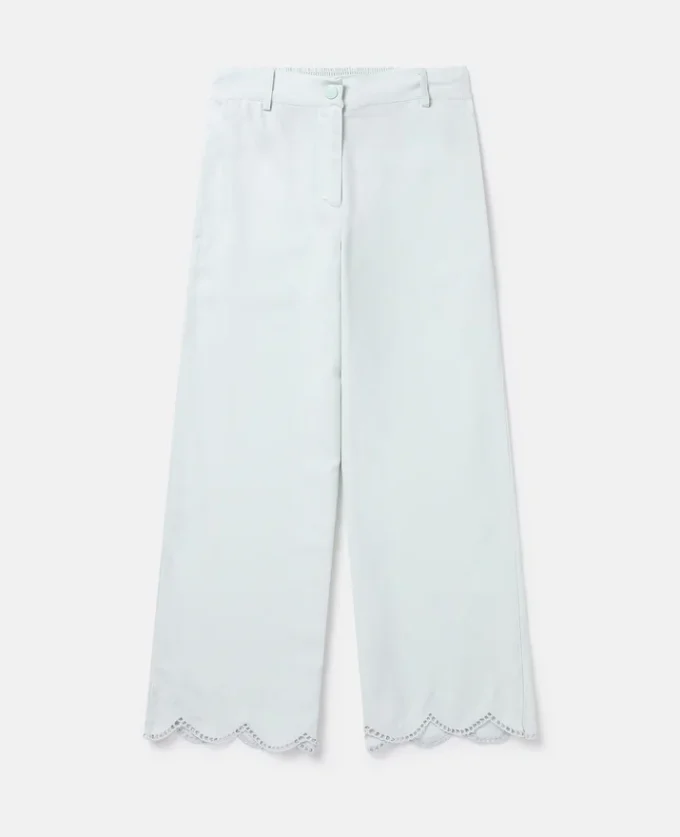 Scalloped Edge Wide Leg Trousers Scalloped Edge Wide Leg Trousers