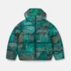 Scribble Print Hooded Puffer Coat Scribble Print Hooded Puffer Coat