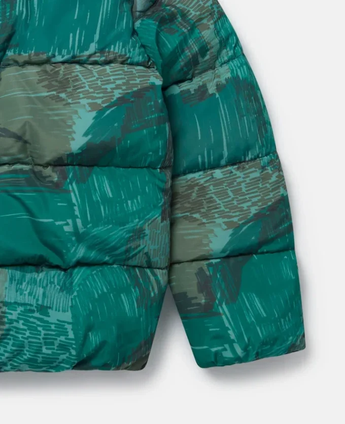 Scribble Print Hooded Puffer Coat Scribble Print Hooded Puffer Coat