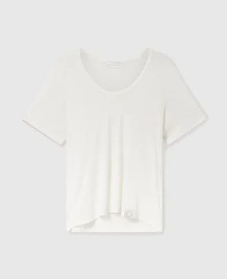 Semi-Sheer Knit Crewneck T-Shirt Semi-Sheer Knit Crewneck T-Shirt