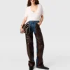 Semi-Sheer Knit Crewneck T-Shirt Semi-Sheer Knit Crewneck T-Shirt