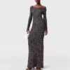 Sequin Off-Shoulder Floor-Length Dress Sequin Off-Shoulder Floor-Length Dress