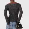 Sequin Off-Shoulder Sweater Sequin Off-Shoulder Sweater