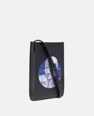 Sexy Robot Graphic Grained-Texture Shoulder Bag
