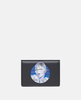 Sexy Robot Graphic Grained-Texture Wallet