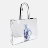 Sexy Robot Graphic Mirrored Chrome-Effect Tote Bag