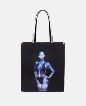 Sexy Robot Graphic Organic Cotton Canvas Tote Bag