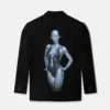 Sexy Robot Graphic Tuxedo-Lapel Blazer Sexy Robot Graphic Tuxedo-Lapel Blazer