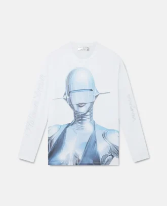 Sexy Robot Long-Sleeve Organic Cotton T-Shirt
