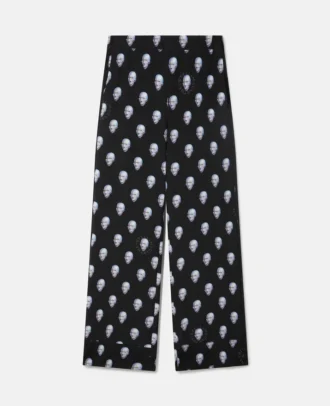 Sexy Robot Print Crepe de Chine Pyjama Trousers Sexy Robot Print Crepe de Chine Pyjama Trousers