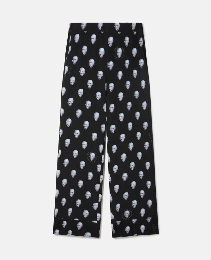 Sexy Robot Print Crepe de Chine Pyjama Trousers Sexy Robot Print Crepe de Chine Pyjama Trousers