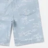 Shark Print Denim Shorts Shark Print Denim Shorts