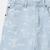 Shark Print Denim Shorts Shark Print Denim Shorts
