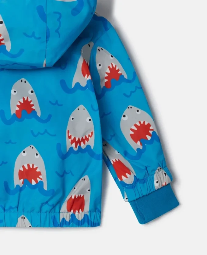 Shark Print Hooded Jacket Shark Print Hooded Jacket