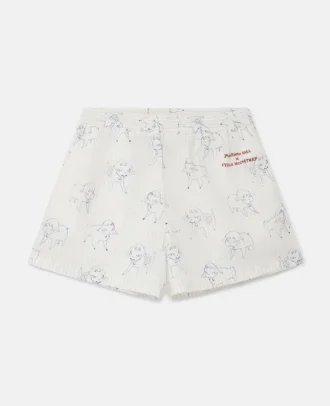 Sheep Can Never Sleep Print Shorts