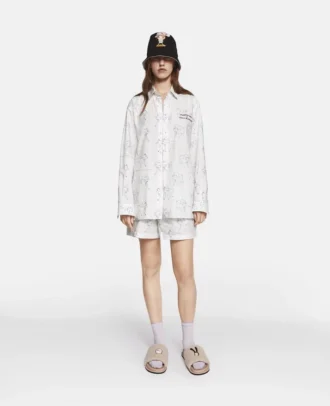 Sheep Can Never Sleep Print Shorts