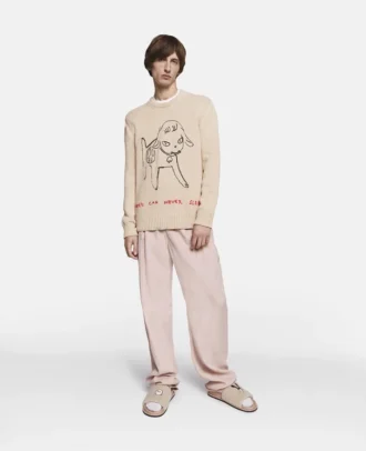 Sheep Embroidery Cotton Sweatshirt Sheep Embroidery Cotton Sweatshirt