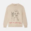Sheep Embroidery Cotton Sweatshirt Sheep Embroidery Cotton Sweatshirt