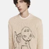 Sheep Embroidery Cotton Sweatshirt Sheep Embroidery Cotton Sweatshirt