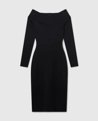 Sheer Long Sleeve Mesh Midi Dress