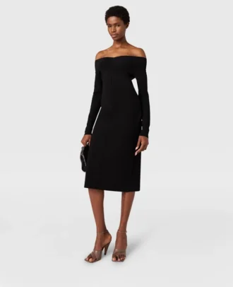 Sheer Long Sleeve Mesh Midi Dress