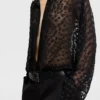 Sheer Polka Dot Chiffon Shirt Sheer Polka Dot Chiffon Shirt