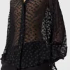 Sheer Polka Dot Chiffon Shirt Sheer Polka Dot Chiffon Shirt