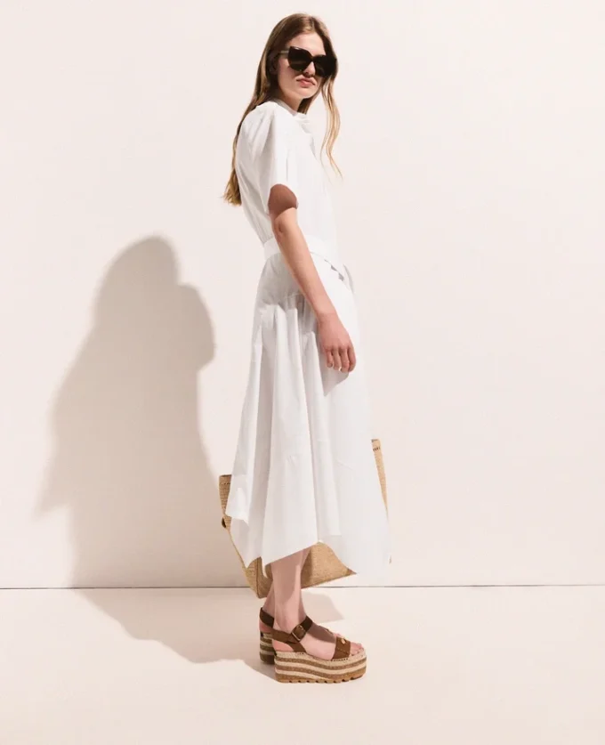 Short Sleeve Belted Midi Dress Short Sleeve Belted Midi Dress