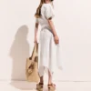Short Sleeve Belted Midi Dress Short Sleeve Belted Midi Dress