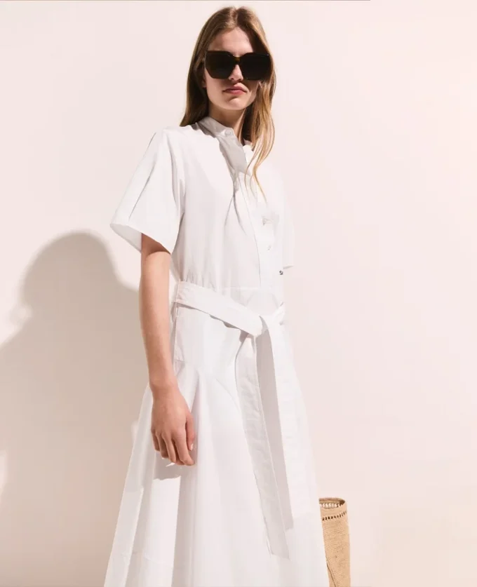 Short Sleeve Belted Midi Dress Short Sleeve Belted Midi Dress