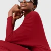 Shoulder Pad Long-Sleeved Midi Dress Shoulder Pad Long-Sleeved Midi Dress