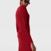 Shoulder Pad Long-Sleeved Midi Dress Shoulder Pad Long-Sleeved Midi Dress