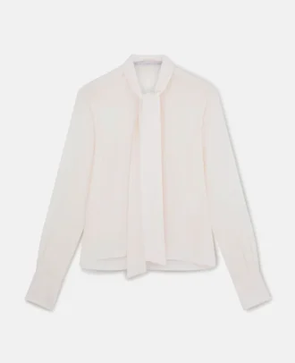Silk Crêpe de Chine Pussybow Shirt Silk Crêpe de Chine Pussybow Shirt