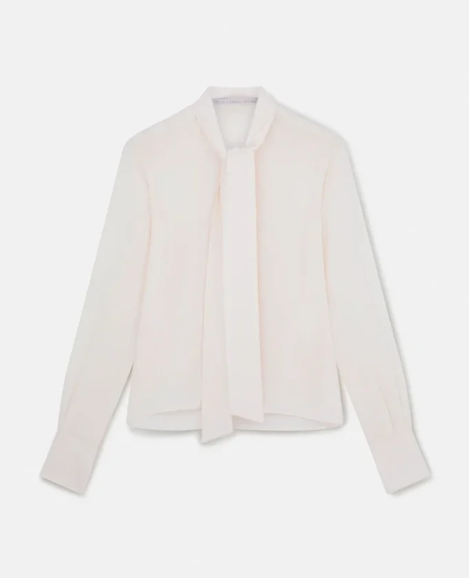 Silk Crêpe de Chine Pussybow Shirt Silk Crêpe de Chine Pussybow Shirt