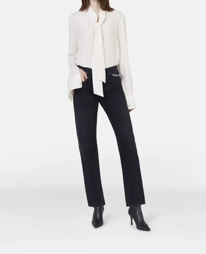 Silk Crêpe de Chine Pussybow Shirt Silk Crêpe de Chine Pussybow Shirt