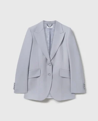 Single-Breasted Peak-Lapel Blazer