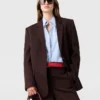 Single-Breasted Peak-Lapel Blazer Single-Breasted Peak-Lapel Blazer