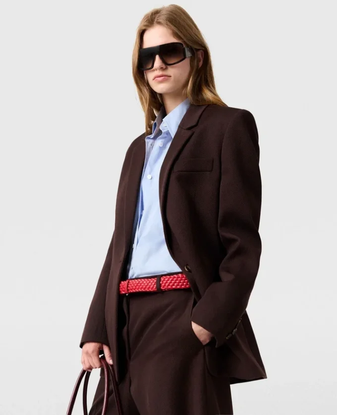 Single-Breasted Peak-Lapel Blazer Single-Breasted Peak-Lapel Blazer