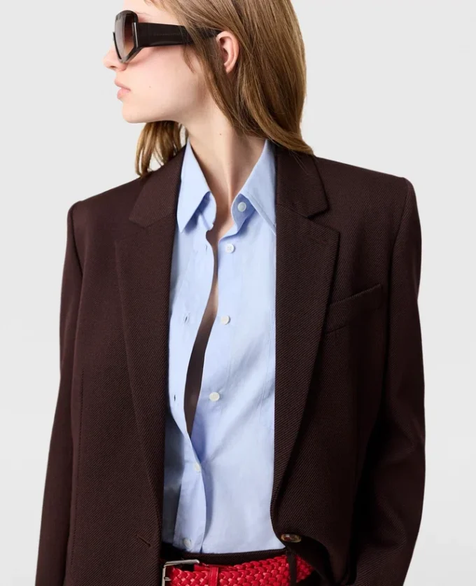 Single-Breasted Peak-Lapel Blazer Single-Breasted Peak-Lapel Blazer