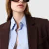 Single-Breasted Peak-Lapel Blazer Single-Breasted Peak-Lapel Blazer