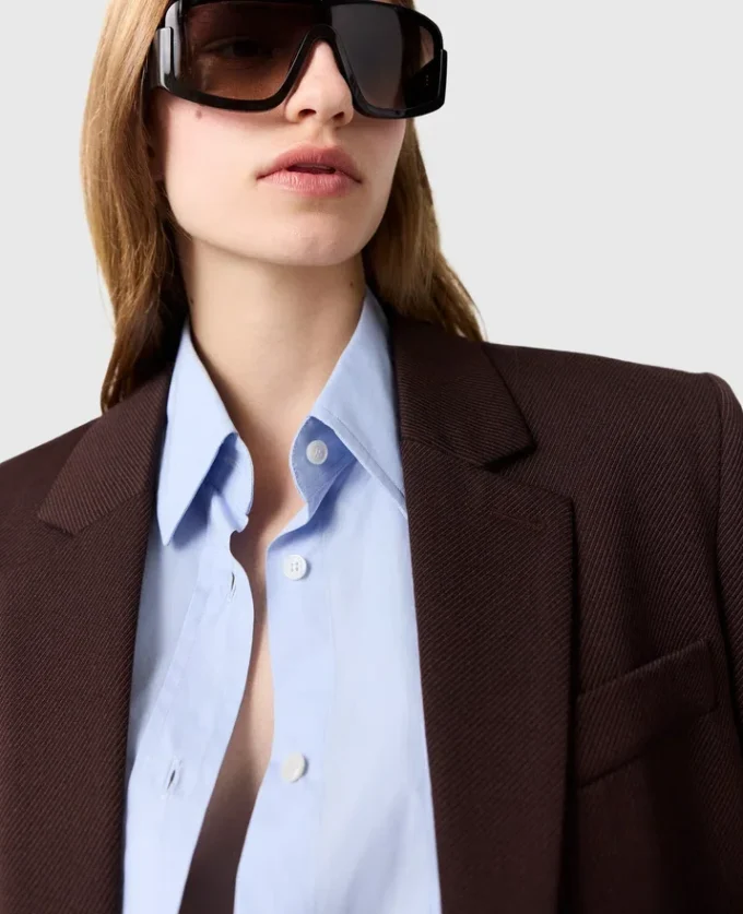 Single-Breasted Peak-Lapel Blazer Single-Breasted Peak-Lapel Blazer